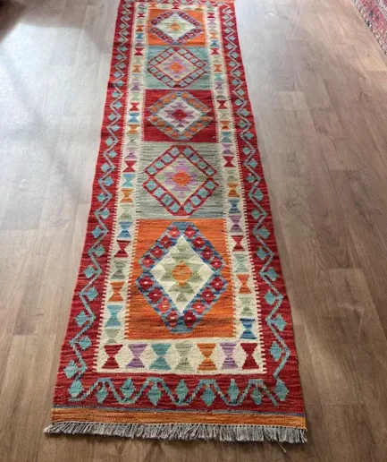Afghan Kilim - 243 x 66 cm