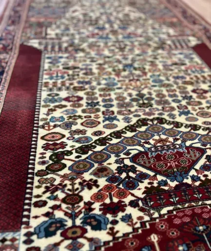 Intricate floral patterned Persian rug