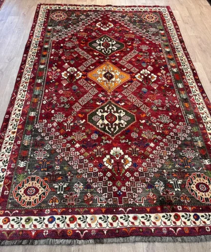 Vibrant traditional Persian rug design