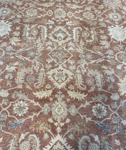 Intricate floral patterned vintage rug